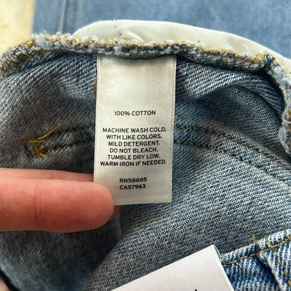 BP high-rise wide leg jeans women’s 29 100% cotton Vtg light destroy - Picture 10 of 13